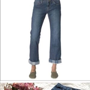 PRANA low/mid rise flannel lined jeans sz 4